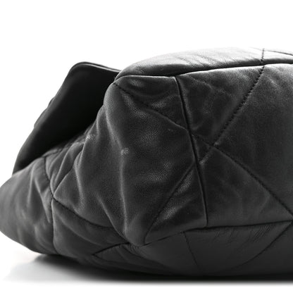 Chanel Shiny Goatskin Quilted Large Chanel 19 Flap Black 9 of 11
