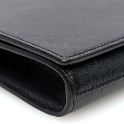 Saint Laurent Calfskin Monogram Large Belle De Jour Clutch Black 8 of 9