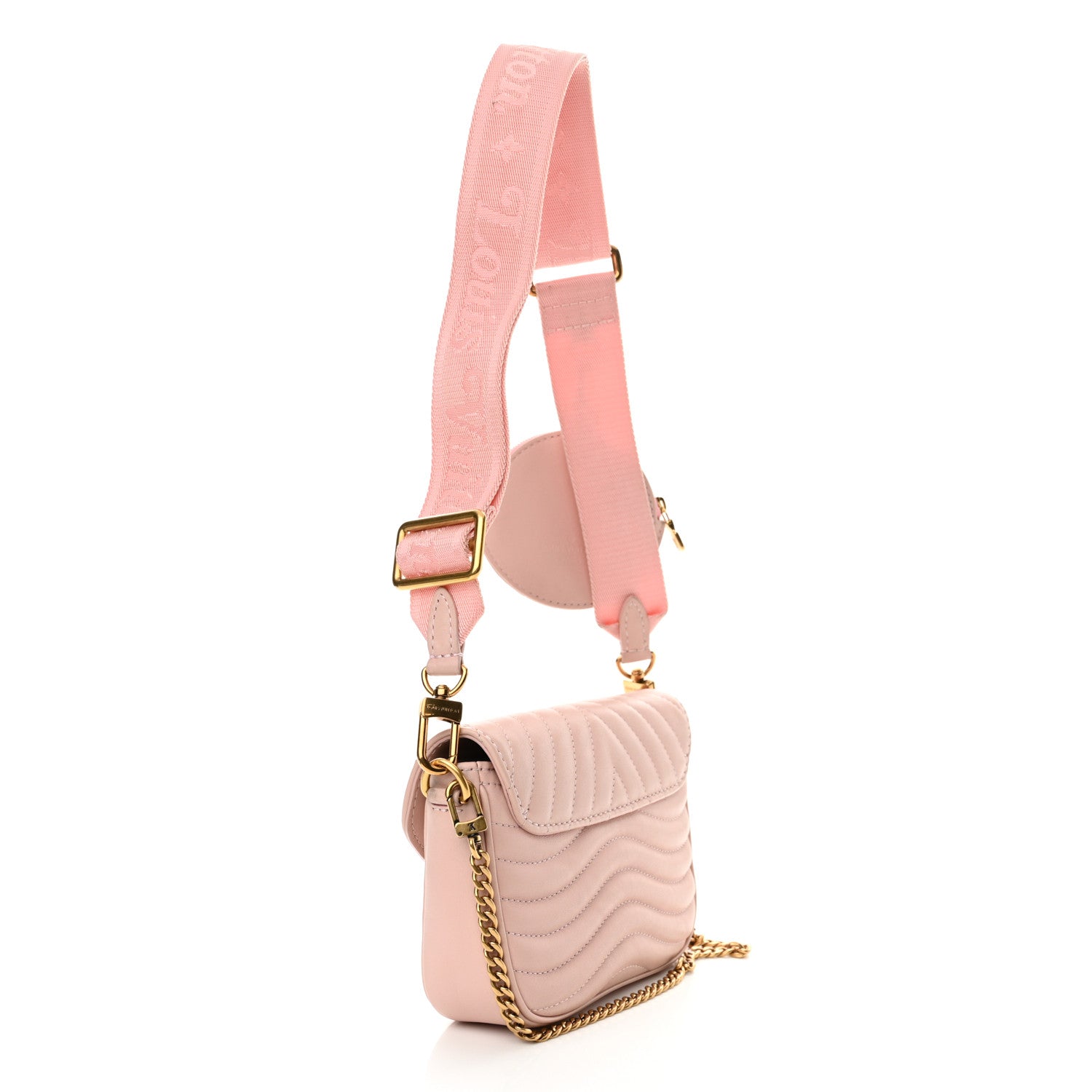 Louis Vuitton Calfskin New Wave Multi Pochette Rose Ballerine 3 of 9