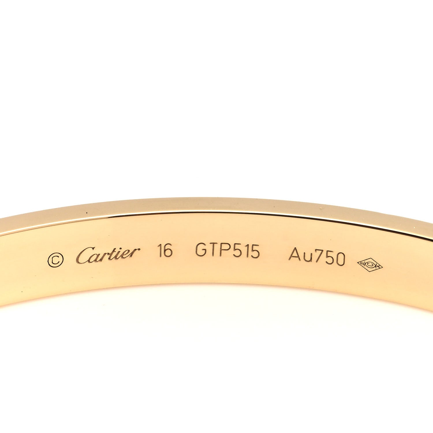 Cartier 18K Yellow Gold LOVE Bracelet 16 4 of 5