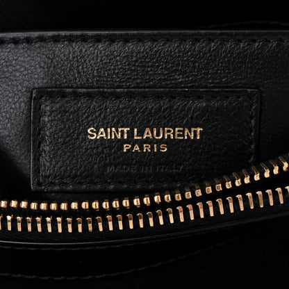 Saint Laurent Calfskin Y Quilted Monogram Small Loulou Chain Satchel Black 6 of 11