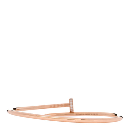 Cartier 18K Pink Gold Diamond Small Juste Un Clou Bracelet 16 2 of 4