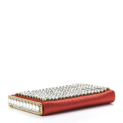 Valentino Garavani Crystal Embellished Clutch Bag Red 4 of 10