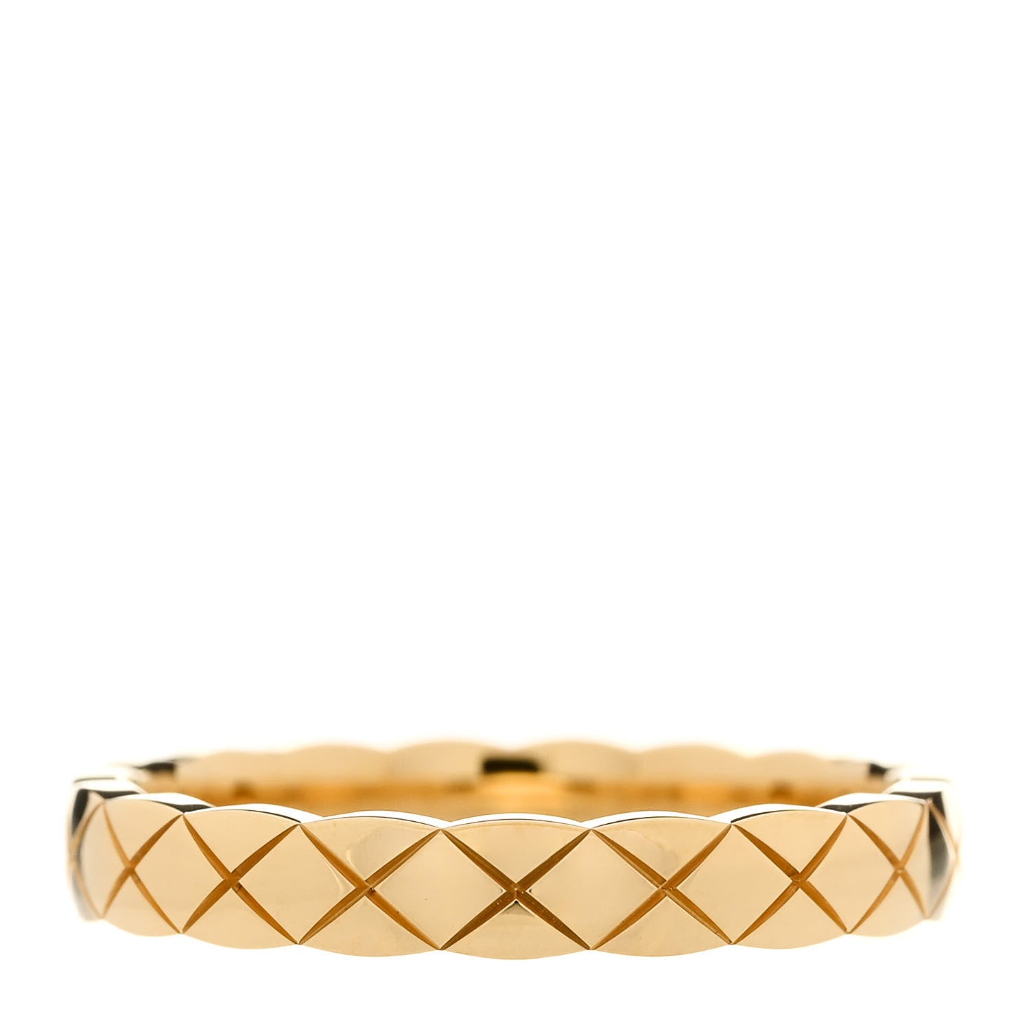 Chanel 18K Yellow Gold Mini Coco Crush Ring 55 7.25 3 of 6