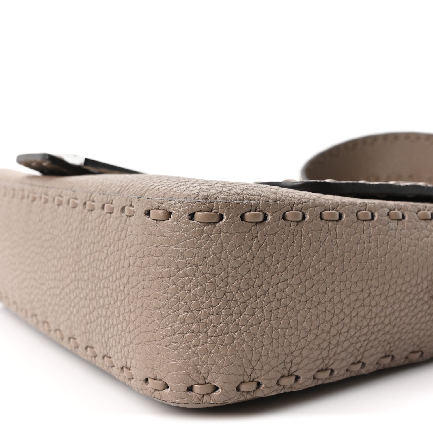 Fendi Cuoio Roma Sellerissima Nappa Sintetica Tape Stitch Baguette Corda 9 of 9