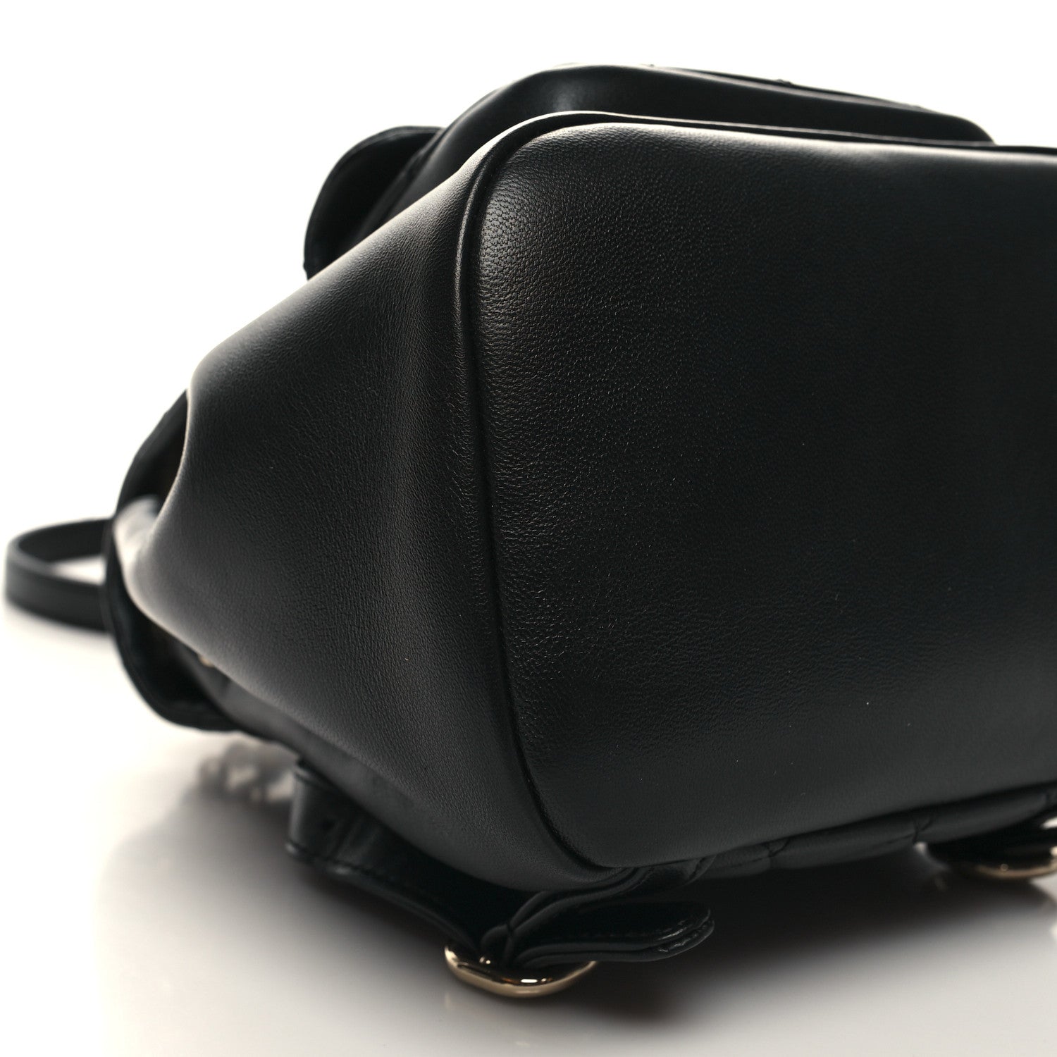 Chanel Lambskin Quilted Small Duma Drawstring Backpack Black 9 of 10