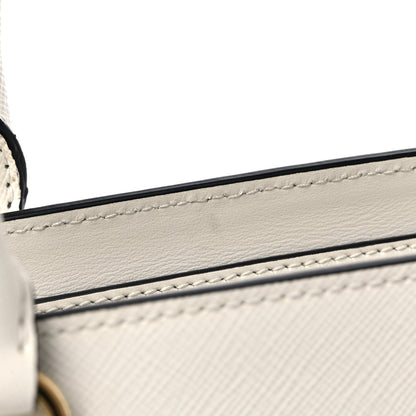 Prada Saffiano Soft Calfskin Mini Zippered Tote White 8 of 8