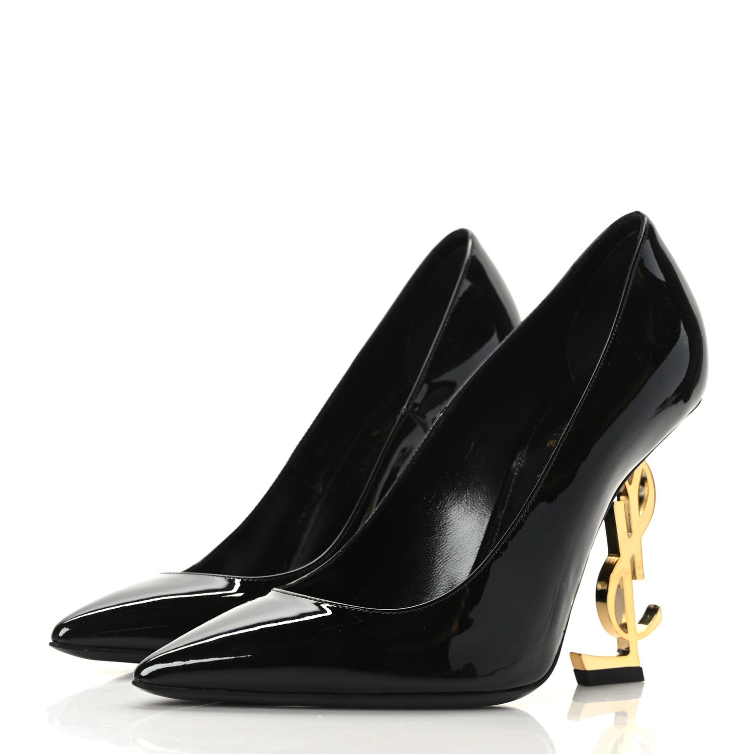 Saint Laurent Patent Opyum 110 Pumps 36.5 Black Gold 3 of 8