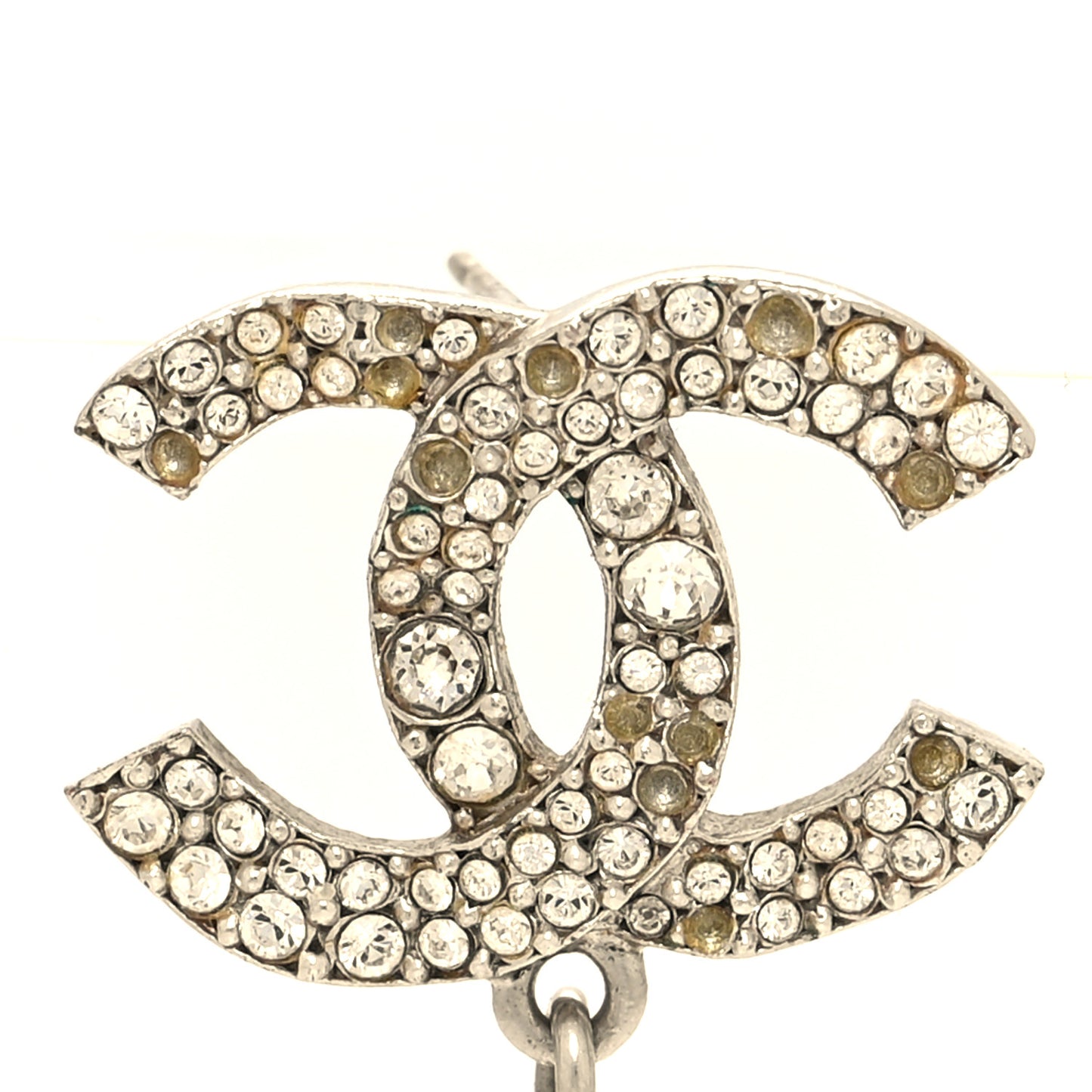 Crystal Pearl CC Drop Earrings