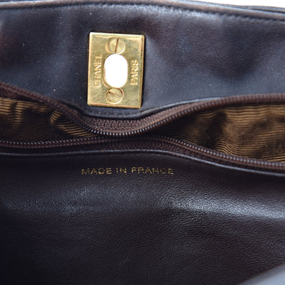 Chanel Lambskin Quilted Tote Brown 7 of 16