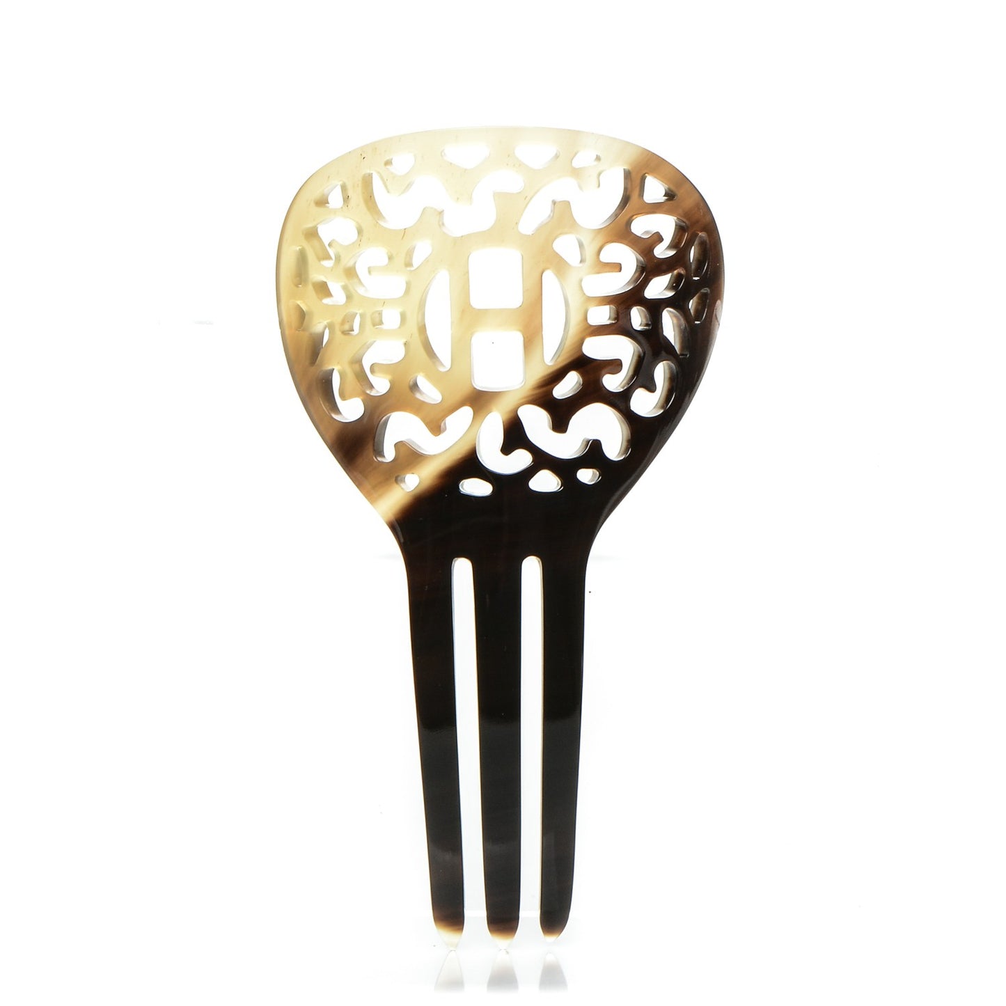 Buffalo Horn Rocaille Hair Comb