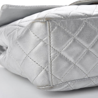 Chanel Metallic Lambskin Quilted Maxi Single Flap Silver 11 of 14
