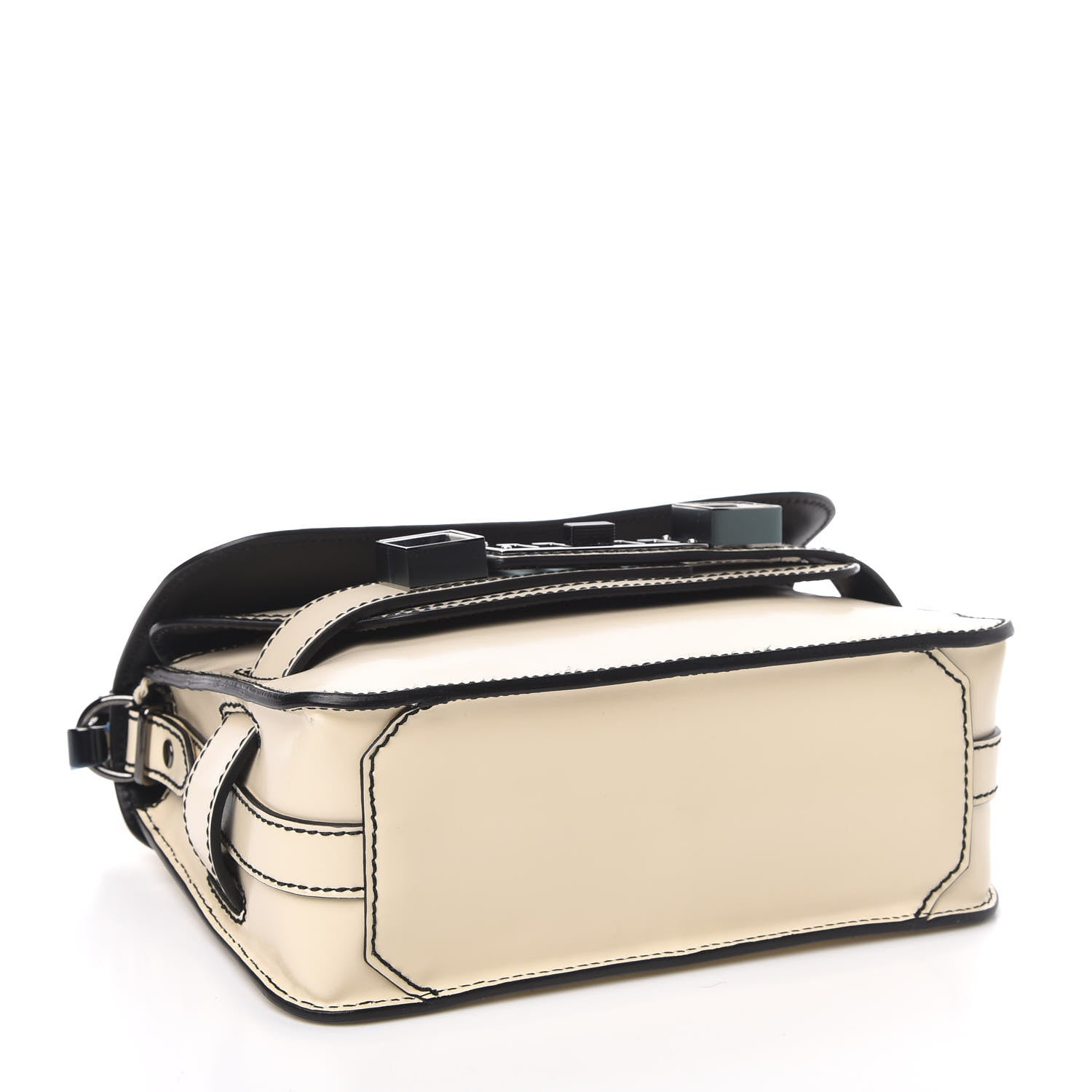 Proenza Schouler Spazzolato Mini PS11 Classic Shoulder Bag Ecru Black 4 of 8