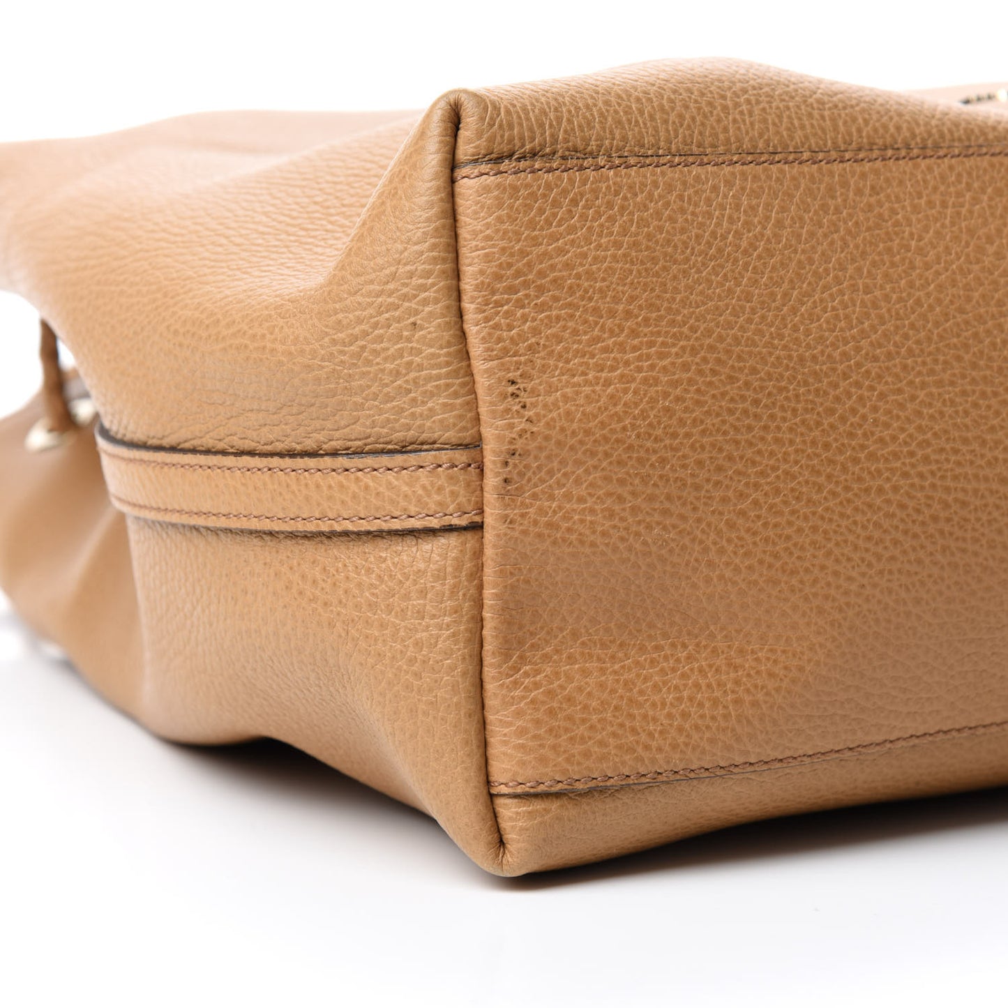 Calfskin Large Gifford Braided Handle Tote Camel