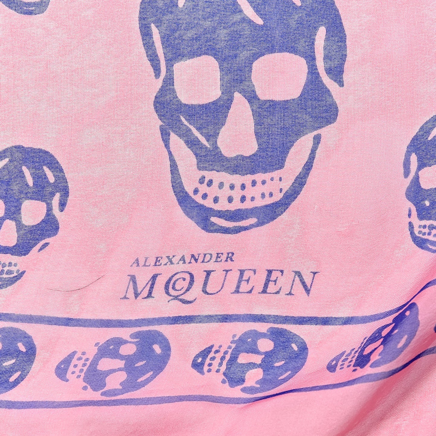 Silk Chiffon Skull Scarf Pink