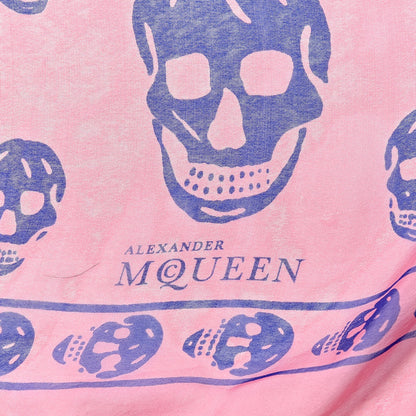 Alexander McQueen Silk Chiffon Skull Scarf Pink 3 of 6