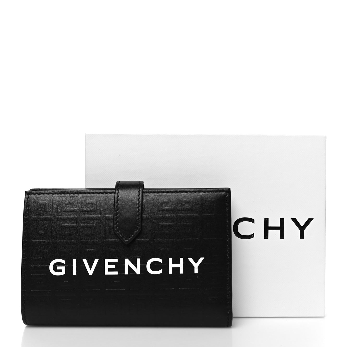 Calfskin 4G Embossed G-Essentials Bifold Wallet Black