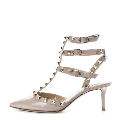 Valentino Garavani Patent Rockstud Ankle Strap 65mm Pumps 36 Poudre 1 of 9