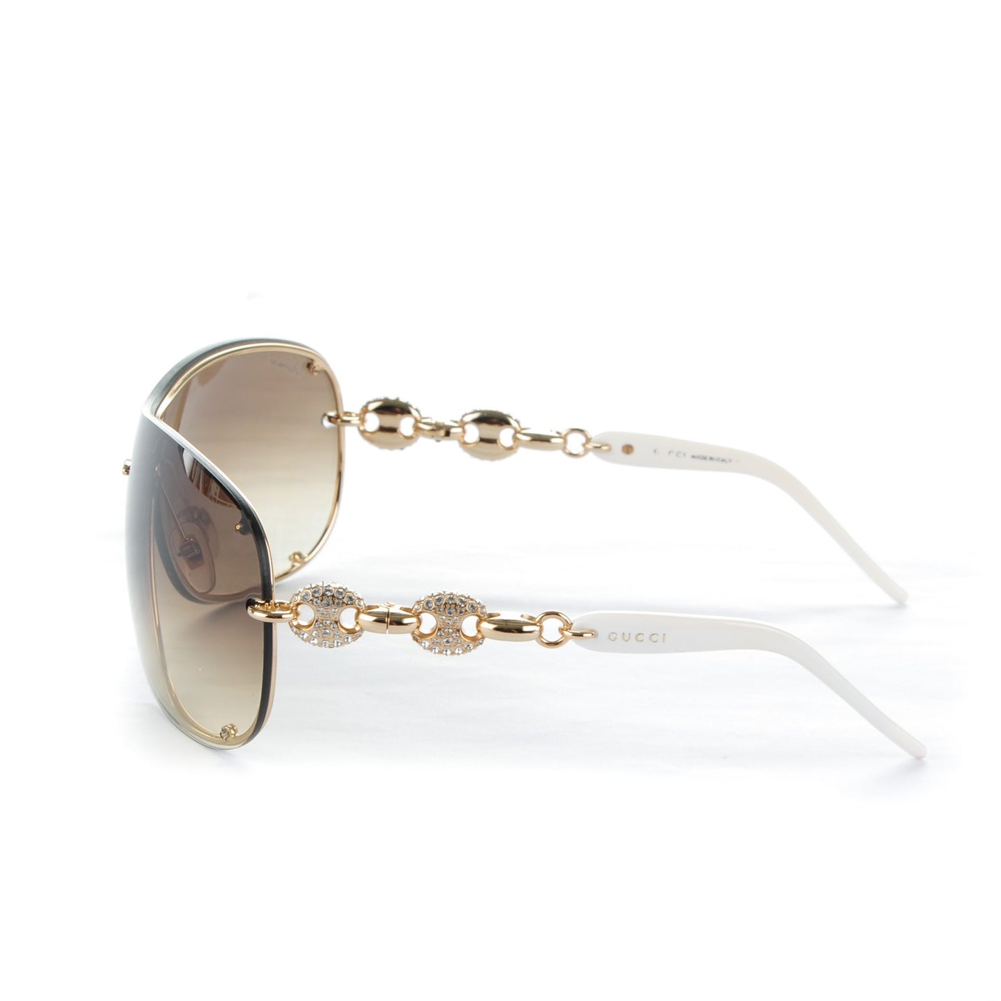 Swarovski Crystal Marina Chain Sunglasses White