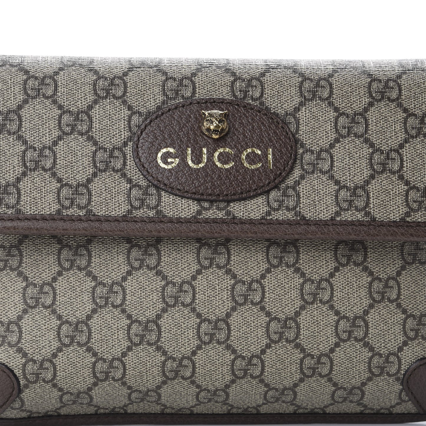 GG Supreme Monogram Neo Vintage Web Belt Bag Brown