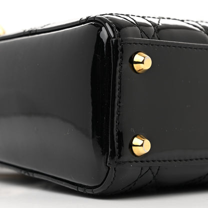 Christian Dior Patent Cannage Mini Lady Dior Black 9 of 12