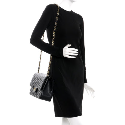 Chanel Caviar Quilted Jumbo Double Flap Black 2 of 8