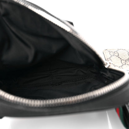Gucci GG Supreme Monogram Web Belt Bag Black 4 of 16