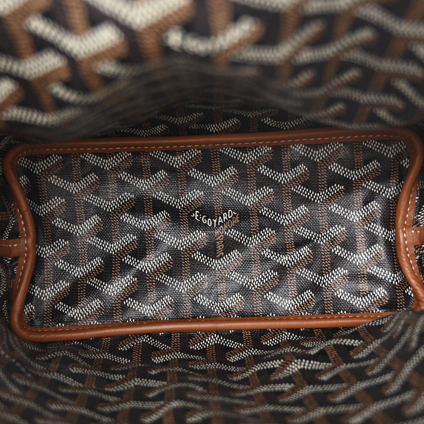 Goyardine Reversible Mini Anjou Black Gold
