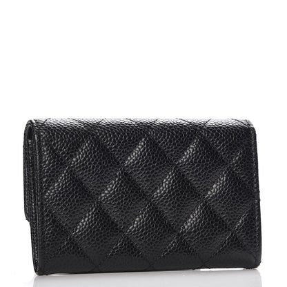 Chanel Caviar Quilted Flap Card Holder Black 3 of 8