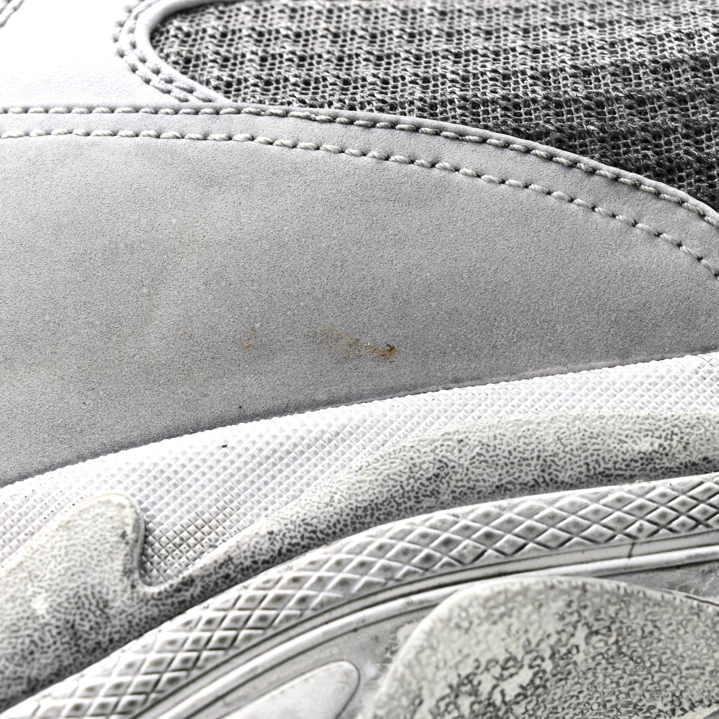 Fabric Mesh Dyed Mens Triple S Sneakers 45 Grey