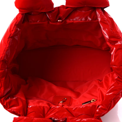 Christian Louboutin Nylon Padded Gloss Large Cabamoon Tote Red 5 of 9