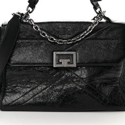 Givenchy Creased Patent Calfskin Medium ID Flap Black 7 of 11