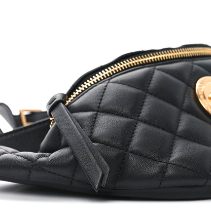 Versace Nappa Quilted Medusa Belt Bag Black 8 of 9