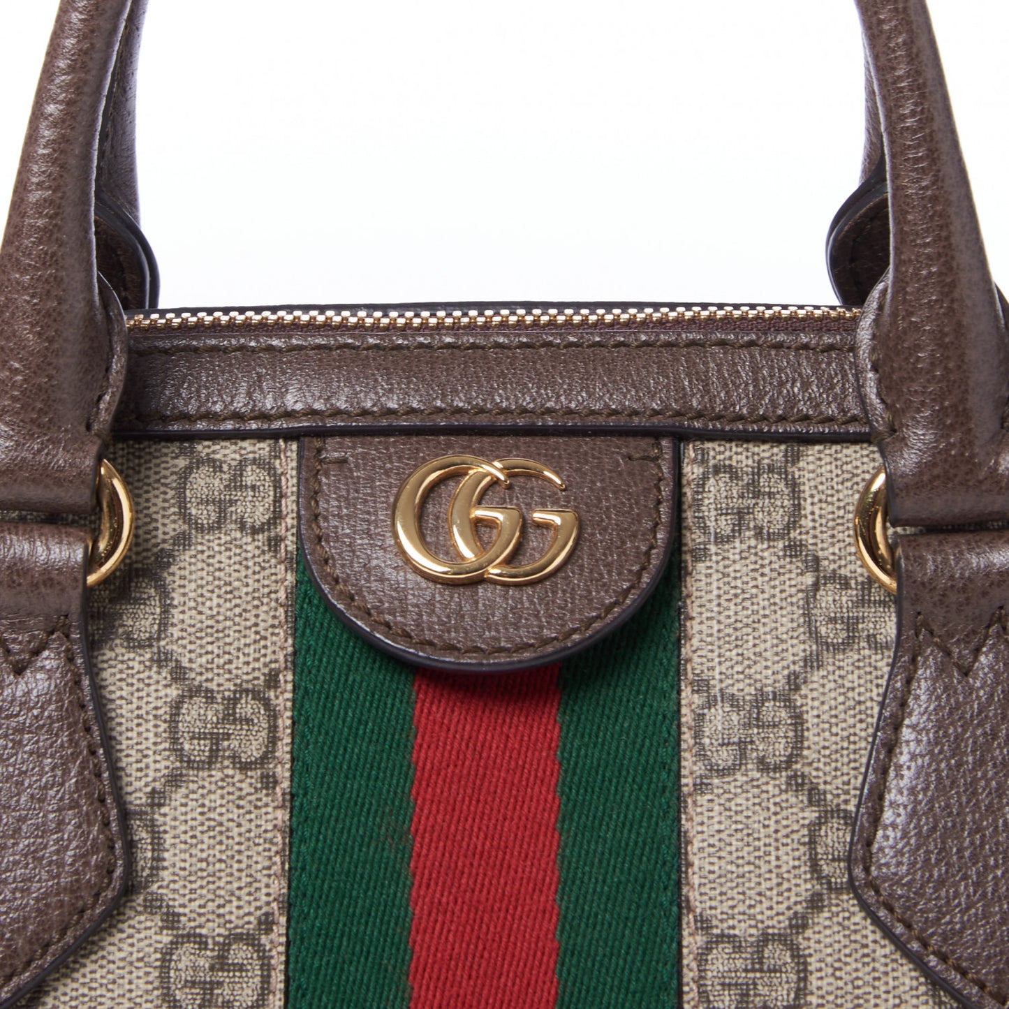 GG Supreme Monogram Web Medium Ophidia Boston Brown