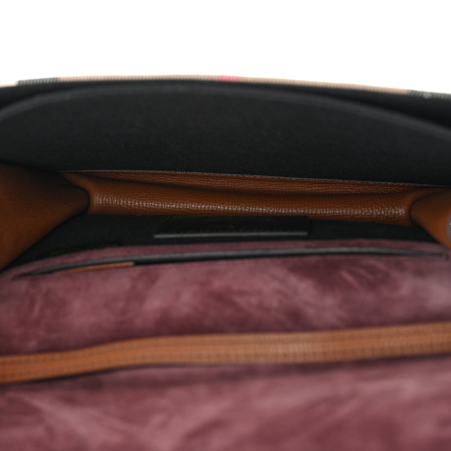 Derby Calfskin House Check Small Macken Crossbody Bag Tan