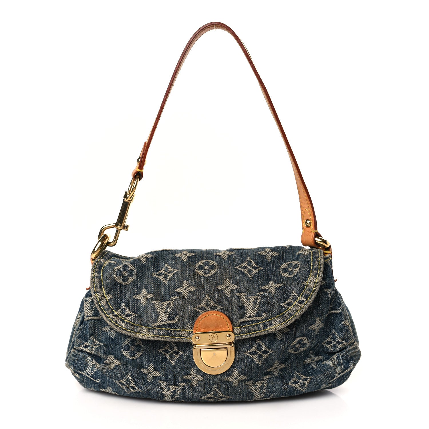 Louis Vuitton Monogram Denim Mini Pleaty Blue 1 of 9