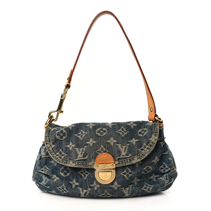Louis Vuitton Monogram Denim Mini Pleaty Blue 1 of 9