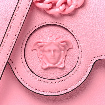 Versace Calfskin La Medusa Chain Crossbody Phone Pouch Pink 7 of 9