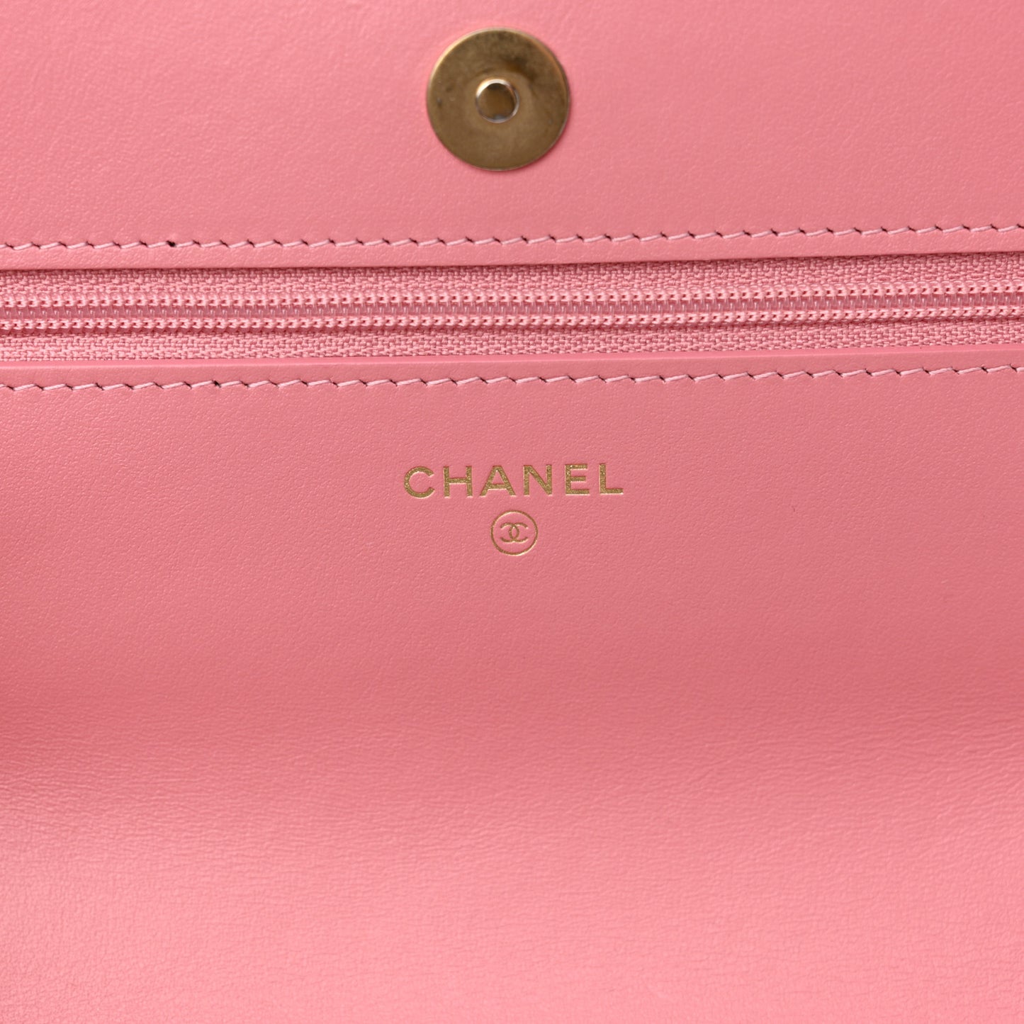 Wool Tweed Lambskin Quilted Chanel 19 Wallet On Chain WOC Pink
