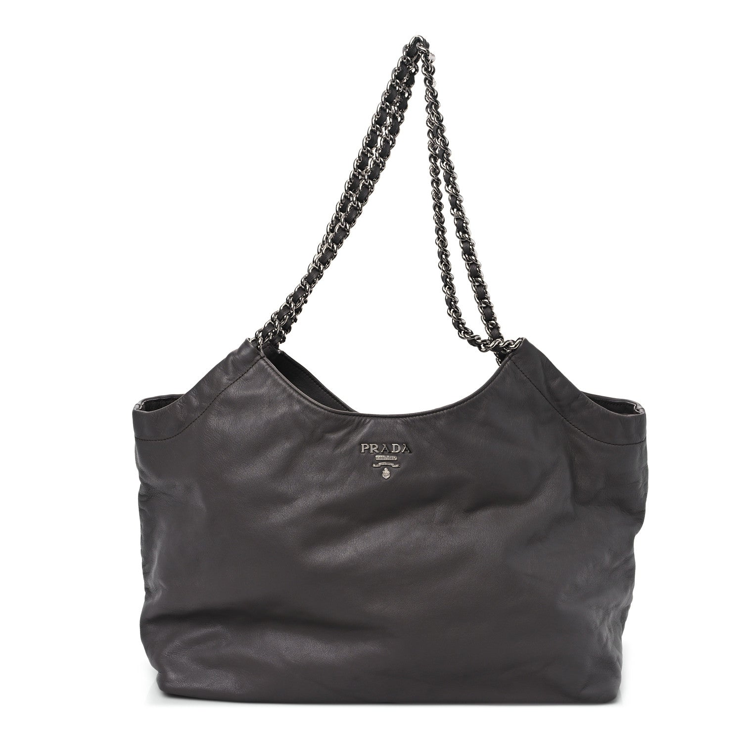 Prada Soft Calf Chain Tote Bambu 1 of 8