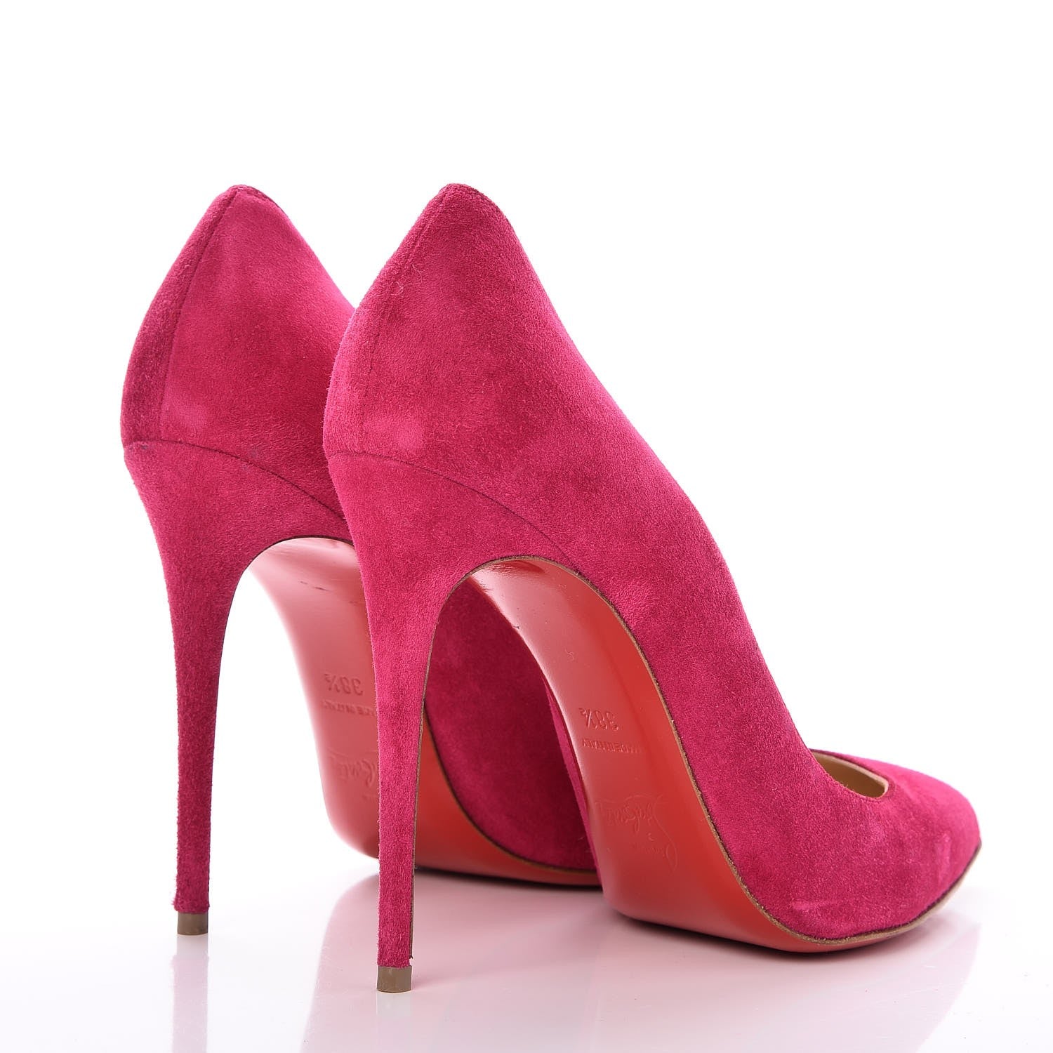 Christian Louboutin Veau Velours Pigalle Follies 100 Pumps 38.5 Rosa 4 of 10