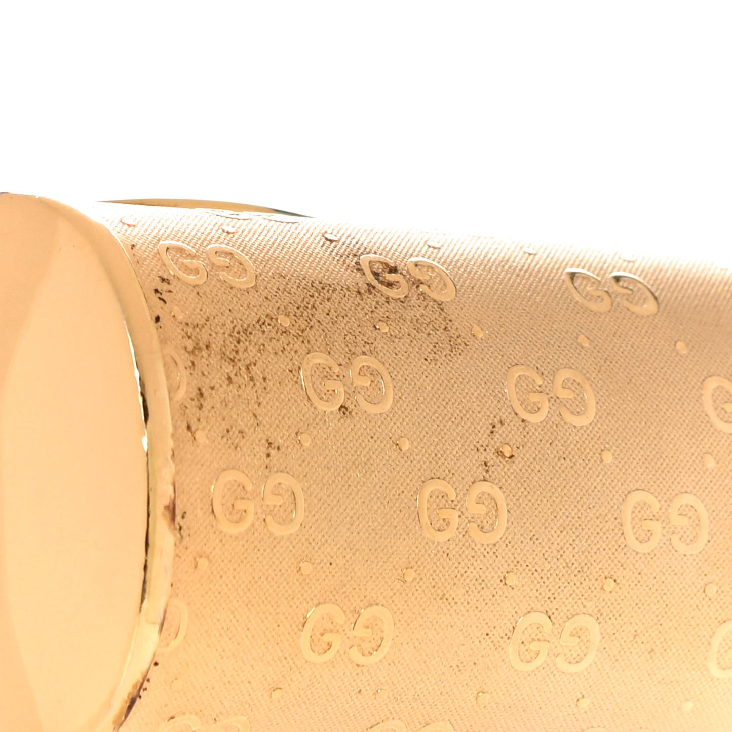 Metal Guccissima Minaudiere Clutch Gold