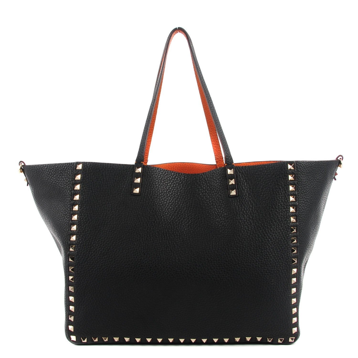 Valentino Garavani Calfskin Medium Rockstud Reversible Tote Black 1 of 7