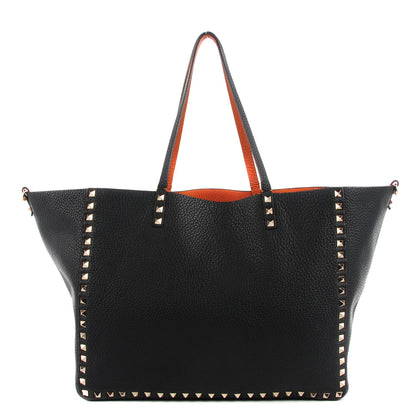 Valentino Garavani Calfskin Medium Rockstud Reversible Tote Black 1 of 7