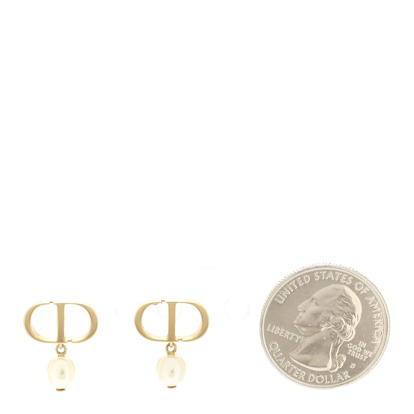 Pearl Petit CD Earrings Gold