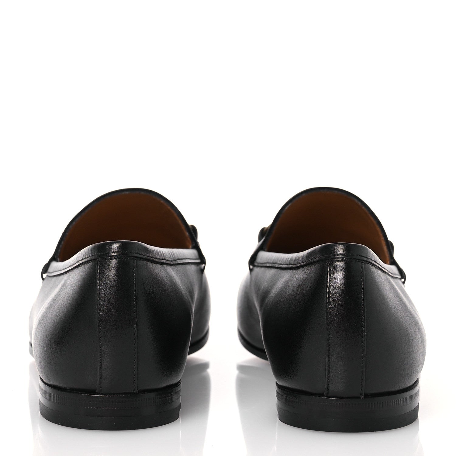 Gucci Calfskin Horsebit Womens Jordaan Loafers 39.5 Black 5 of 13