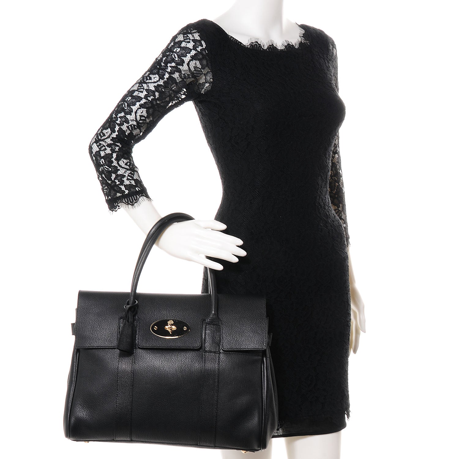Mulberry Grainy Leather Bayswater Satchel Black 2 of 10