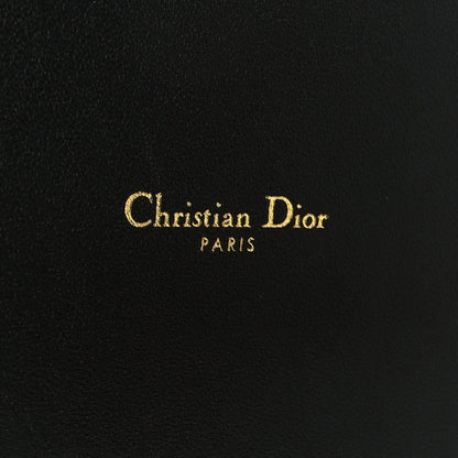 Christian Dior Calfskin Petites Fleurs Print Caro Pouch With Chain Black Multicolor 6 of 10
