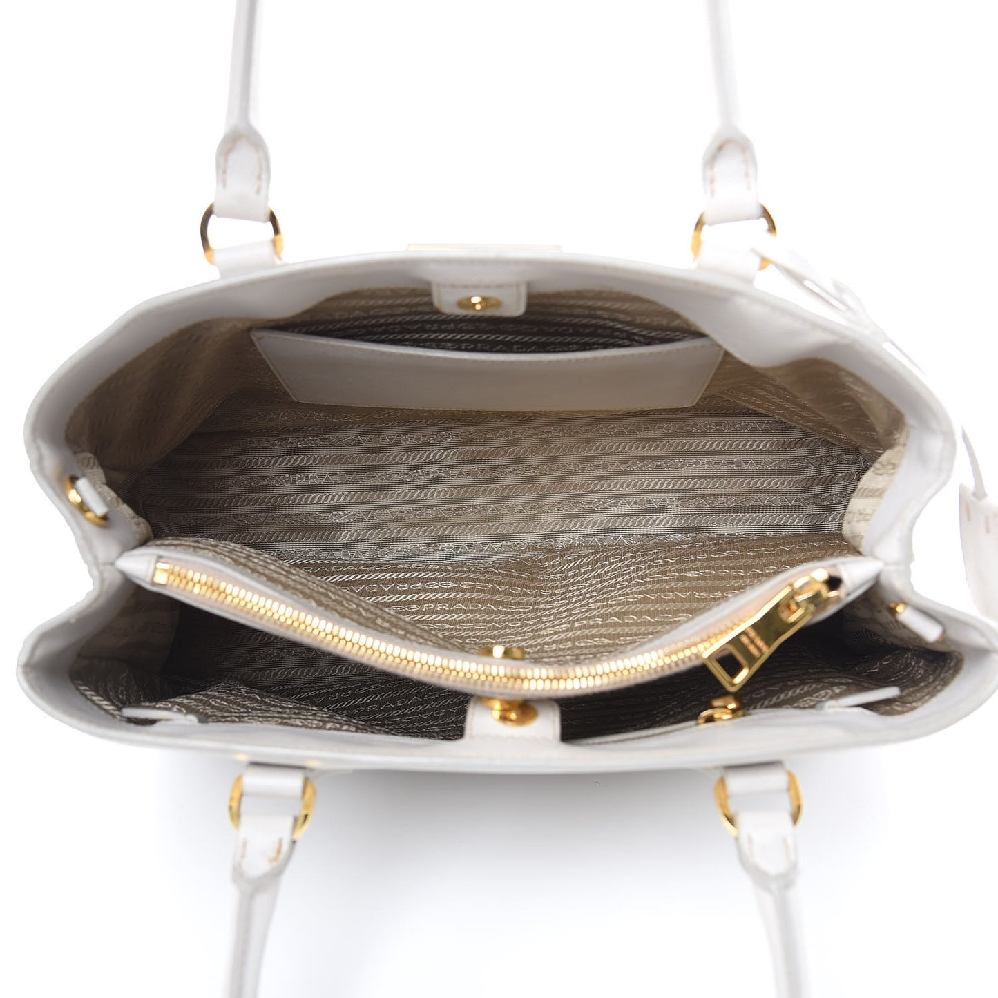Saffiano Lux Medium Tote Talco