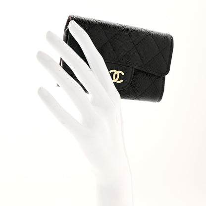 Chanel Caviar Quilted Classic 4 Key Holder Wallet Black 2 of 8